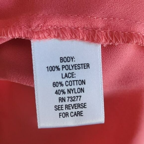 Candie's Coral Lace back blouse M - Picture 6 of 8